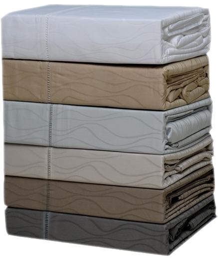 Ramesses Wave Jacquard Cotton Sateen Quilt Cover Set