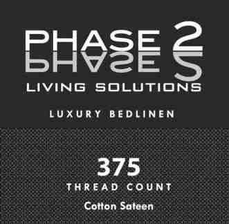 Phase 2 Living Solutions 375 Thread Count 100% Cotton Sheet Set