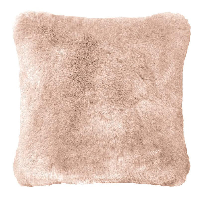 Bambury Plain Faux Fur Square Cushion 50x50 cm