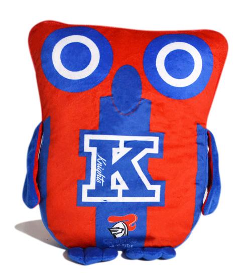 Official NRL Newcastle Knights Owl Shaped Cushion